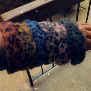 Faux Fur Leopard Headbands